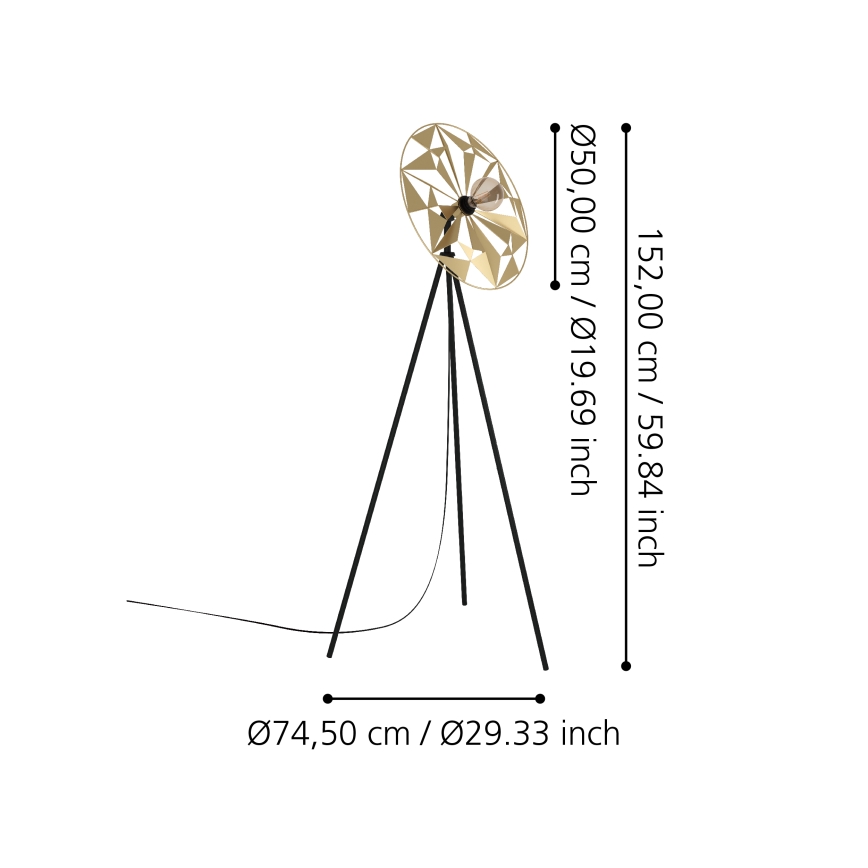 Eglo - Golvlampa 1xE27/40W/230V