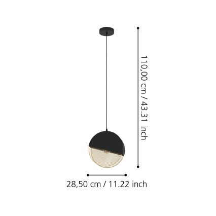 Eglo - Ljuskrona med textilsladd 1xE27/40W/230V