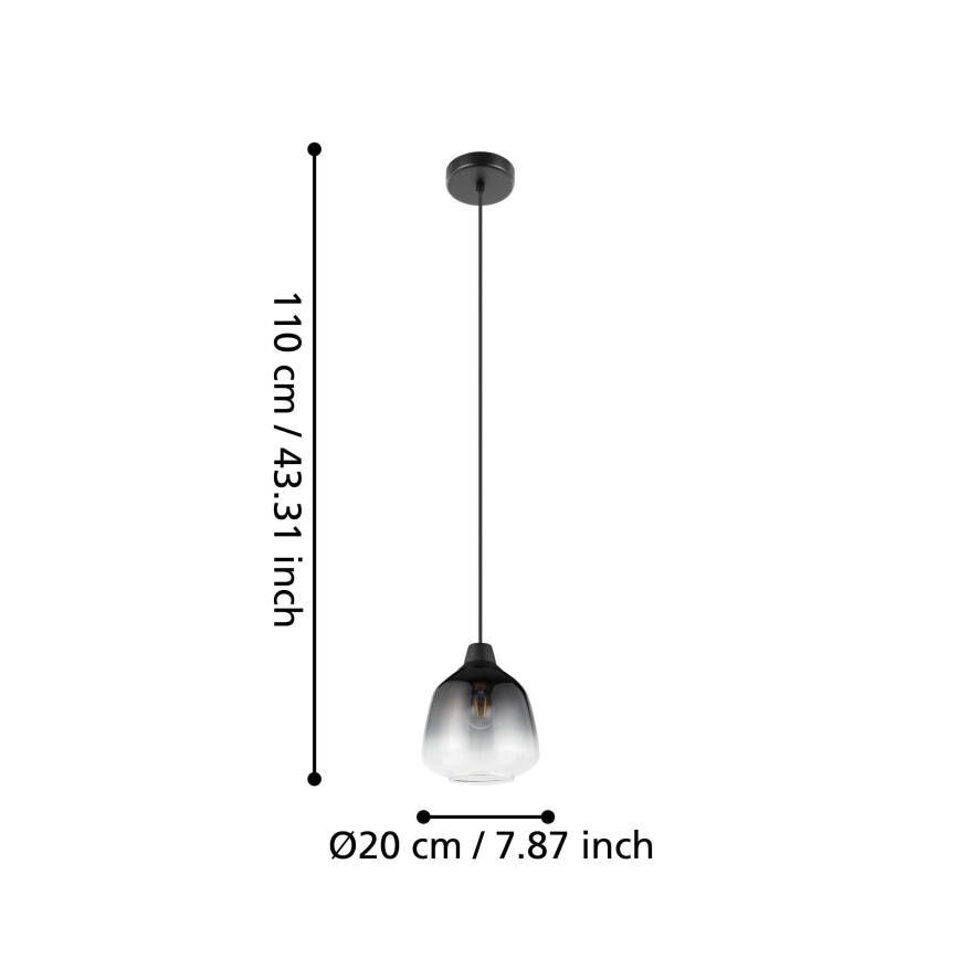 Eglo - Ljuskrona med textilsladd 1xE27/40W/230V