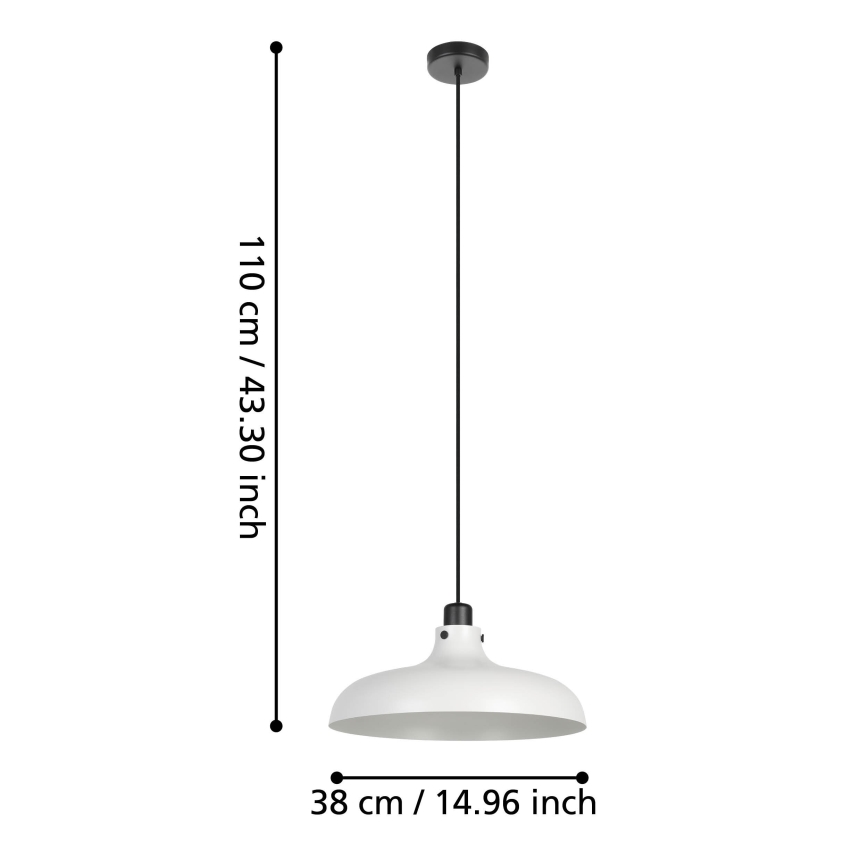 Eglo - Ljuskrona med textilsladd 1xE27/40W/230V