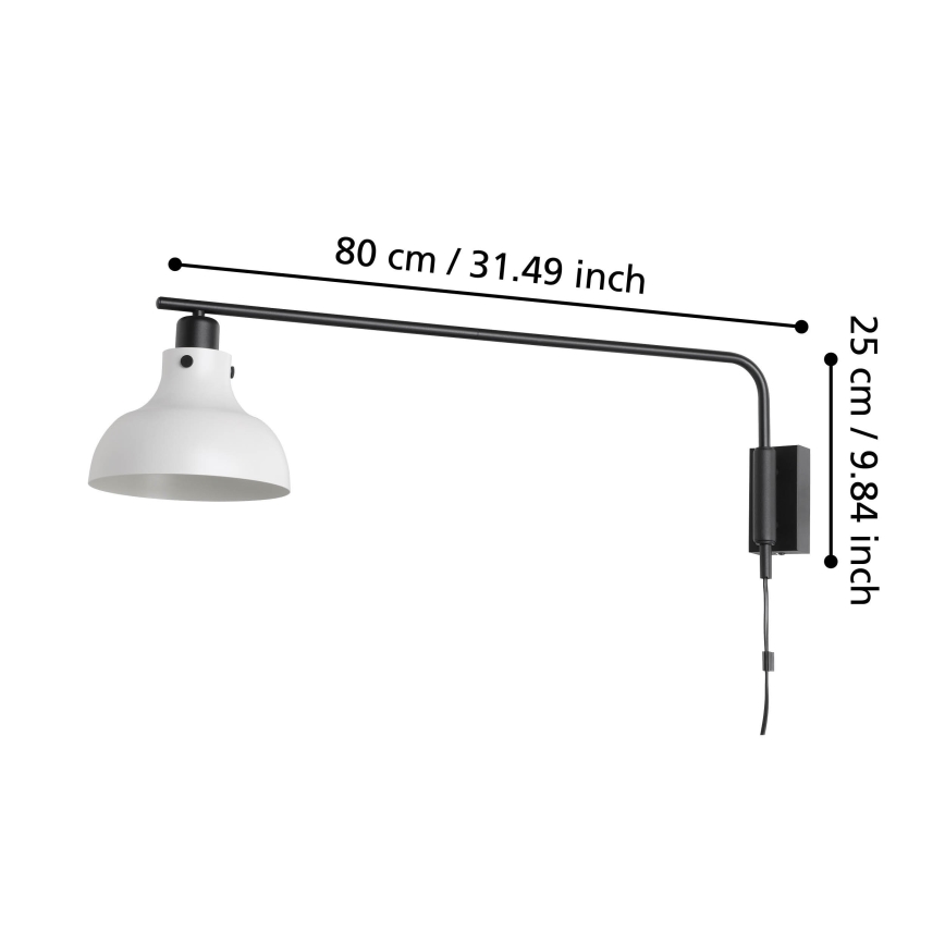 Eglo - Vägglampa 1xE27/40W/230V