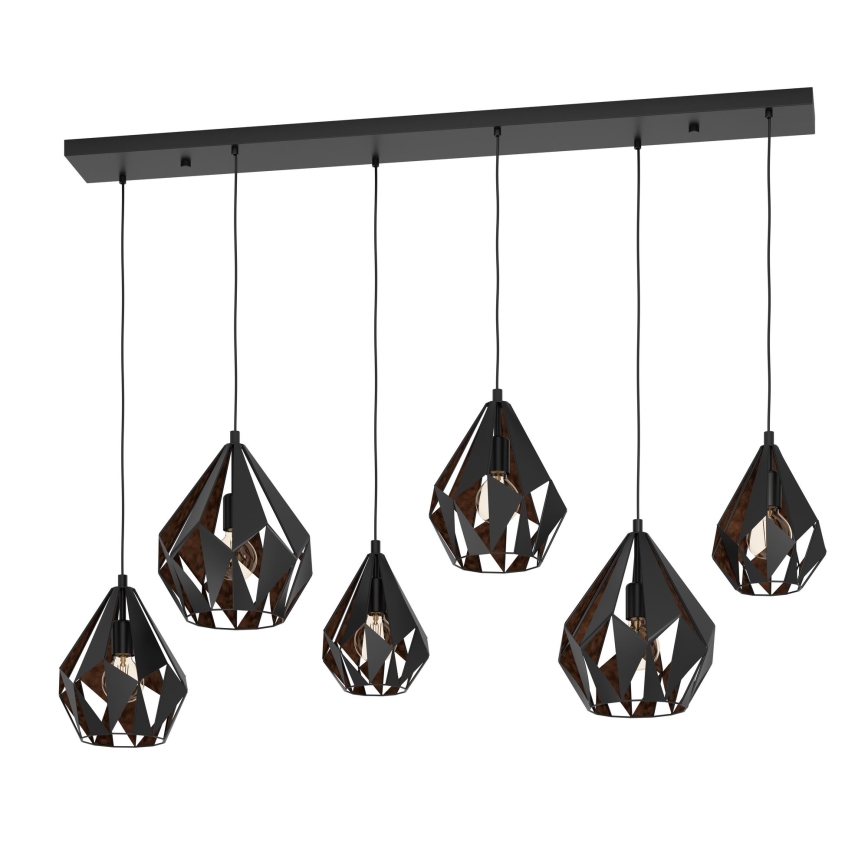Eglo - Taklampa med 6xE27/40W/230V