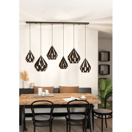 Eglo - Taklampa med 6xE27/40W/230V