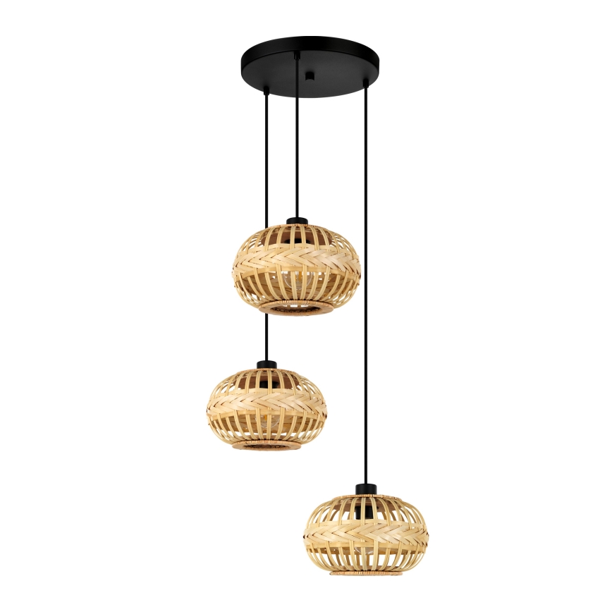 Eglo - Ljuskrona med textilsladd 3xE27/40W/230V diameter 48 cm