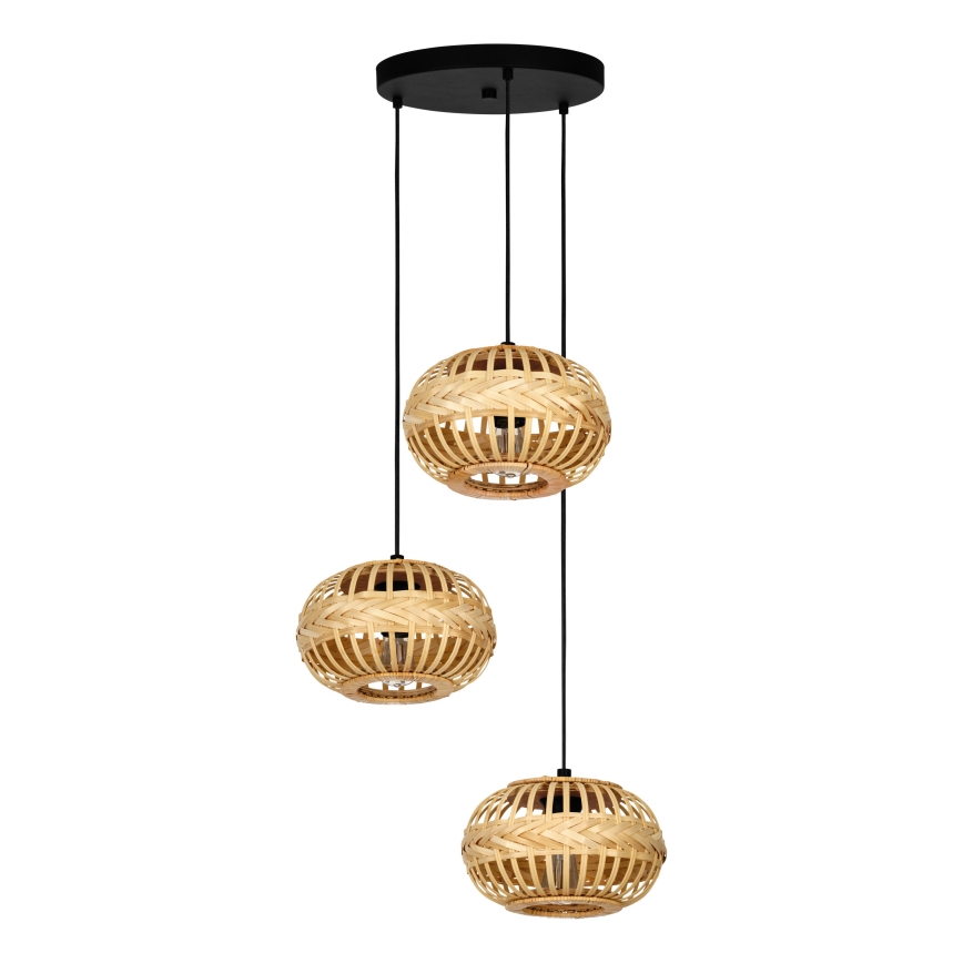Eglo - Ljuskrona med textilsladd 3xE27/40W/230V diameter 48 cm