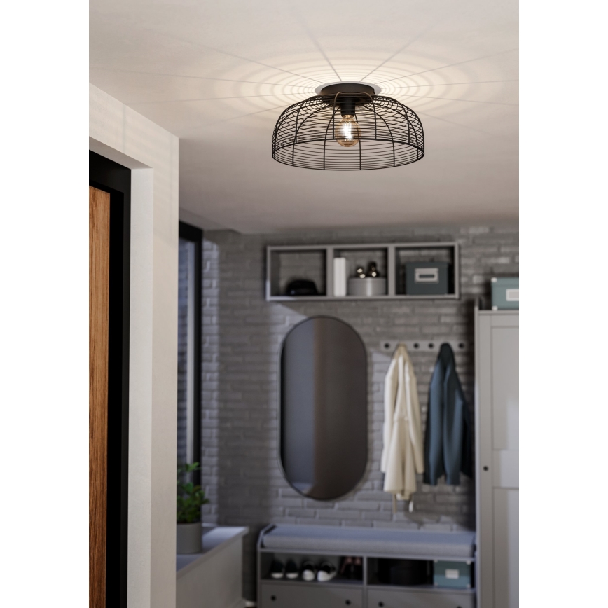 Eglo - Taklampa 1xE27/40W/230V svart