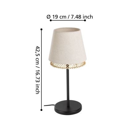 Eglo - Bordslampa 1xE27/40W/230V