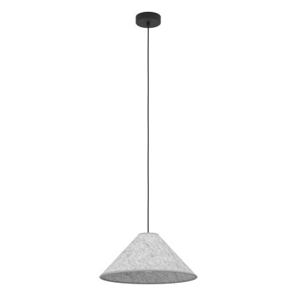 Eglo - Ljuskrona med textilsladd 1xE27/40W/230V grå