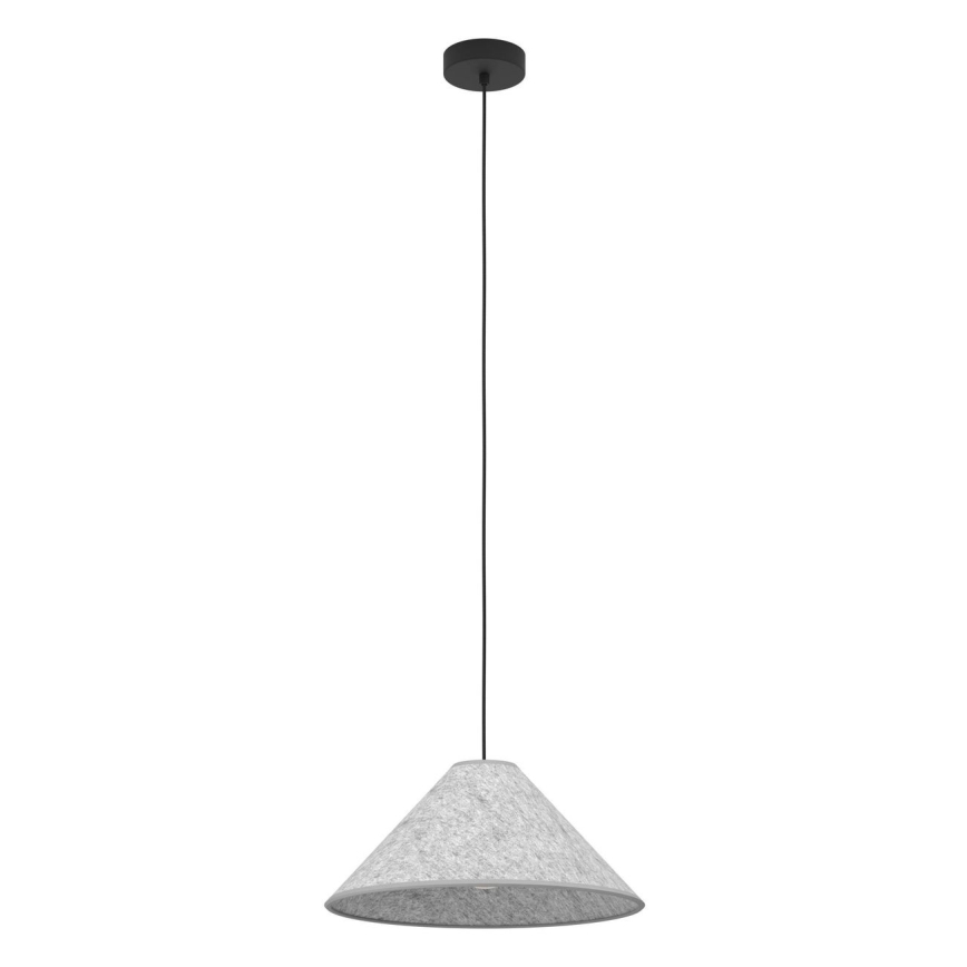 Eglo - Ljuskrona med textilsladd 1xE27/40W/230V grå