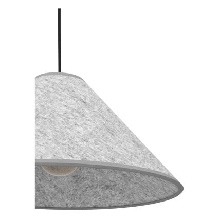 Eglo - Ljuskrona med textilsladd 1xE27/40W/230V grå