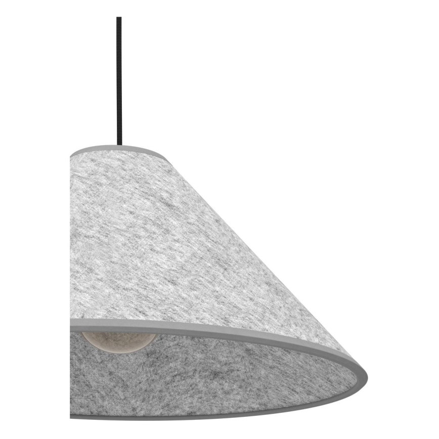 Eglo - Ljuskrona med textilsladd 1xE27/40W/230V grå