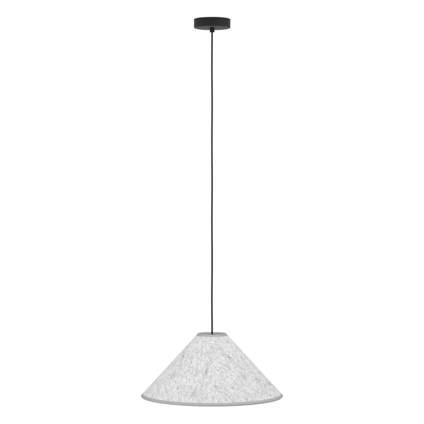 Eglo - Ljuskrona med textilsladd 1xE27/40W/230V grå