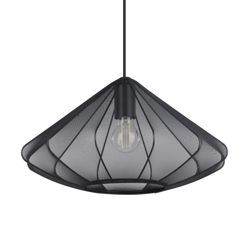 Eglo - Ljuskrona med textilsladd 1xE27/40W/230V diameter 42,5 cm svart