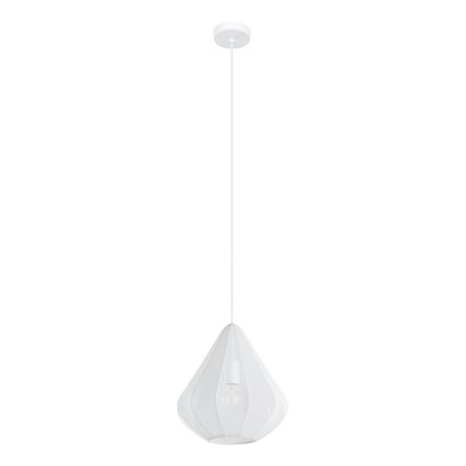 Eglo - Ljuskrona med textilsladd 1xE27/40W/230V diameter 33,5 cm vit
