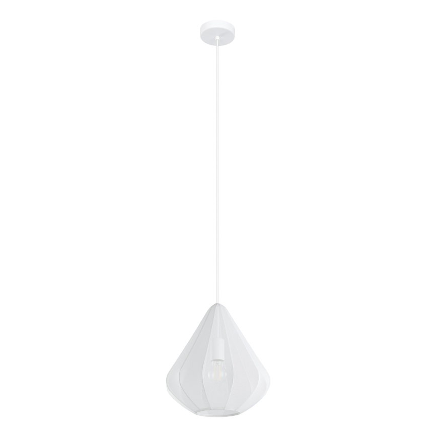 Eglo - Ljuskrona med textilsladd 1xE27/40W/230V diameter 33,5 cm vit