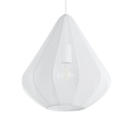 Eglo - Ljuskrona med textilsladd 1xE27/40W/230V diameter 33,5 cm vit