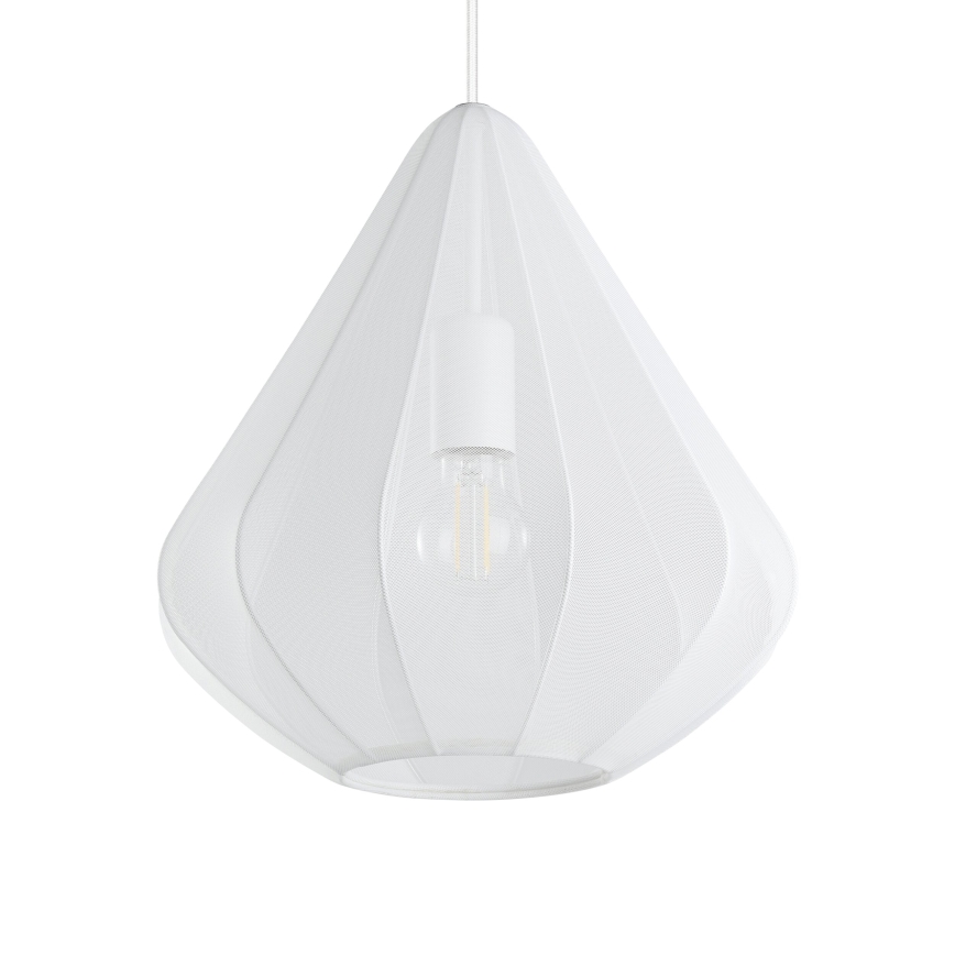 Eglo - Ljuskrona med textilsladd 1xE27/40W/230V diameter 33,5 cm vit