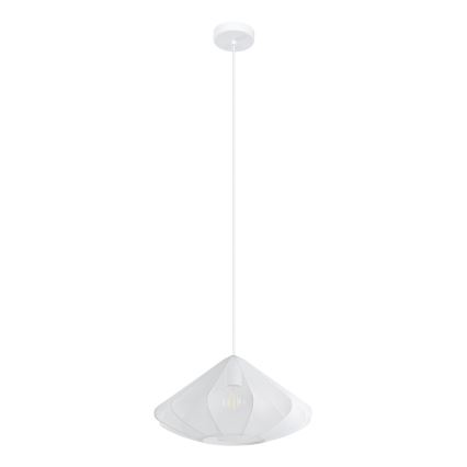 Eglo - Ljuskrona med textilsladd 1xE27/40W/230V diameter 42,5 cm vit