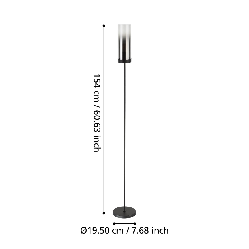Eglo - Golvlampa 1xE27/40W/230V svart