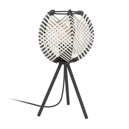 Eglo - Bordslampa 1xE27/40W/230V vit/svart