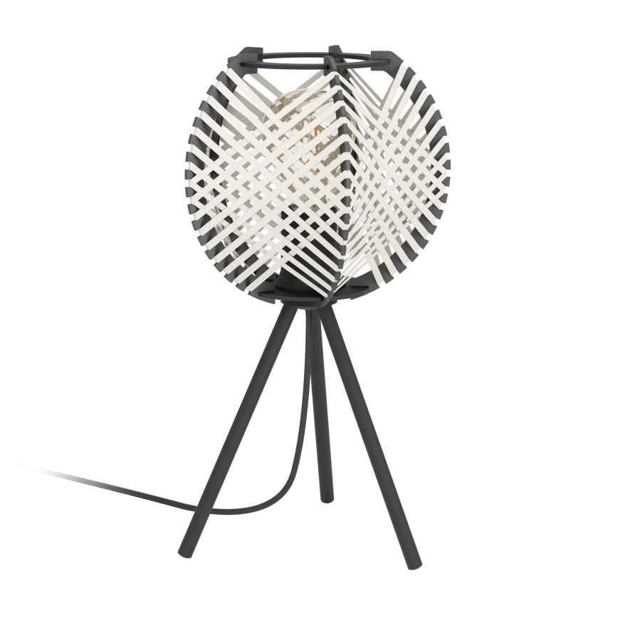 Eglo - Bordslampa 1xE27/40W/230V vit/svart