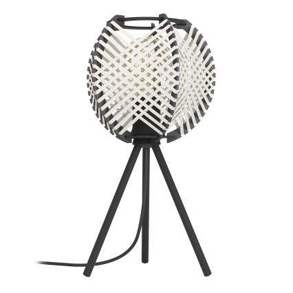 Eglo - Bordslampa 1xE27/40W/230V vit/svart