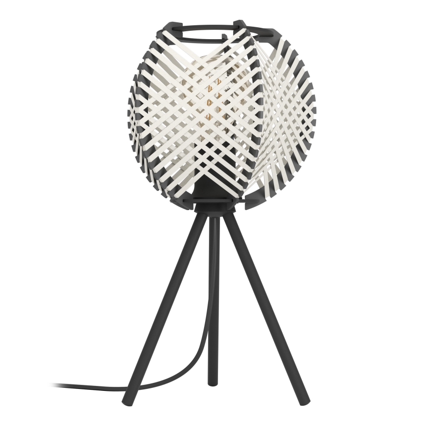 Eglo - Bordslampa 1xE27/40W/230V vit/svart