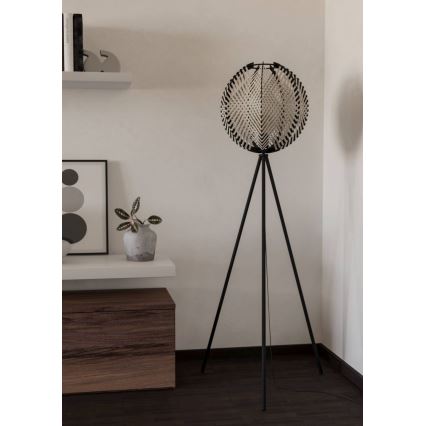 Eglo - Golvlampa 1xE27/40W/230V vit/svart