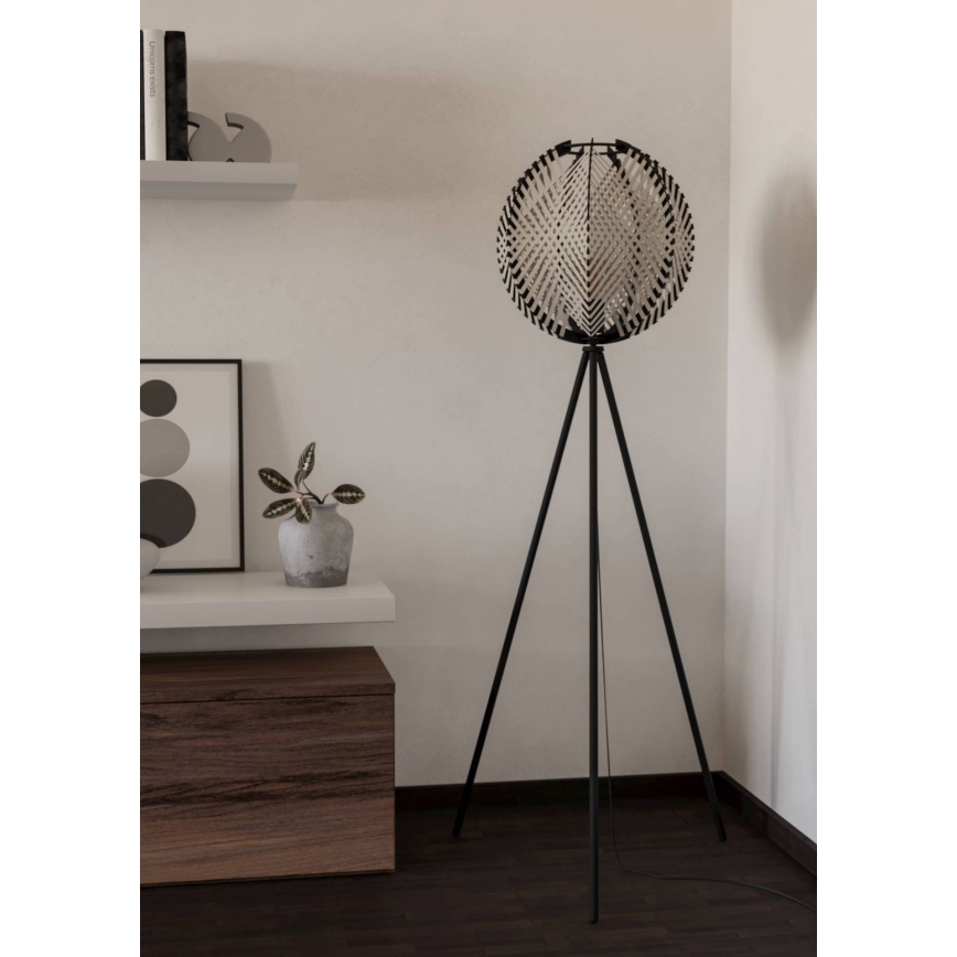 Eglo - Golvlampa 1xE27/40W/230V vit/svart