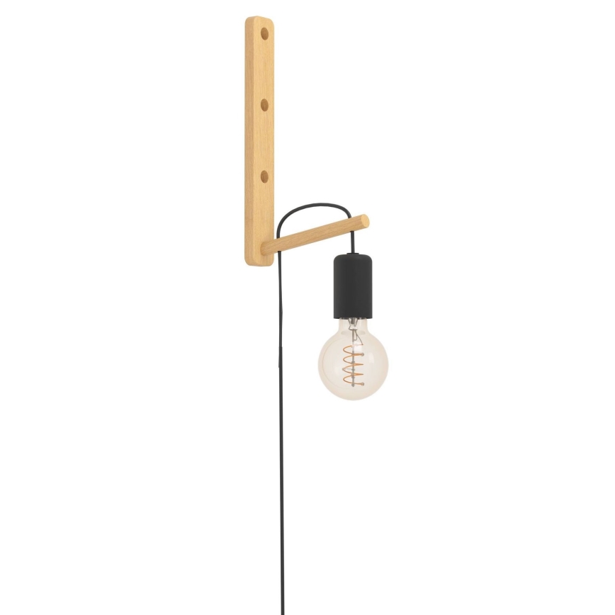 Eglo - Vägglampa 1xE27/10W/230V gummifikon brun/svart
