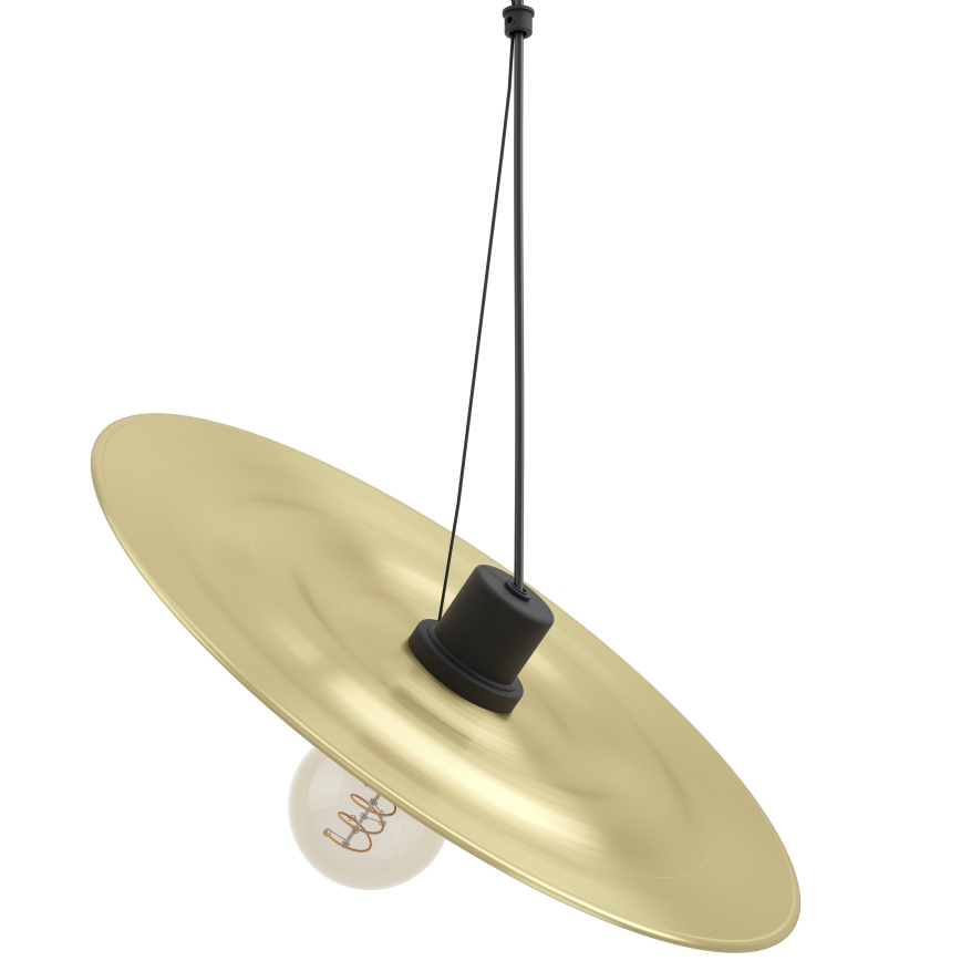 Eglo - Ljuskrona med textilsladd 1xE27/40W/230V guld