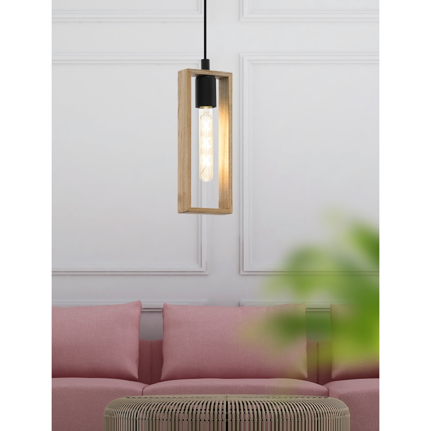 Eglo - Ljuskrona med textilsladd 1xE27/60W/230V - FSC certifierade