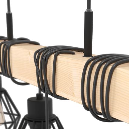 Eglo - Ljuskrona med textilsladd TOWNSHEND 6xE27/60W/230V - FSC certifierade
