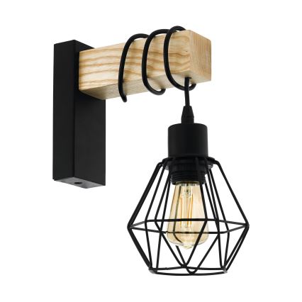 Eglo - Vägglampa TOWNSHEND 1xE27/60W/230V