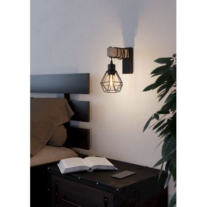 Eglo - Vägglampa TOWNSHEND 1xE27/60W/230V