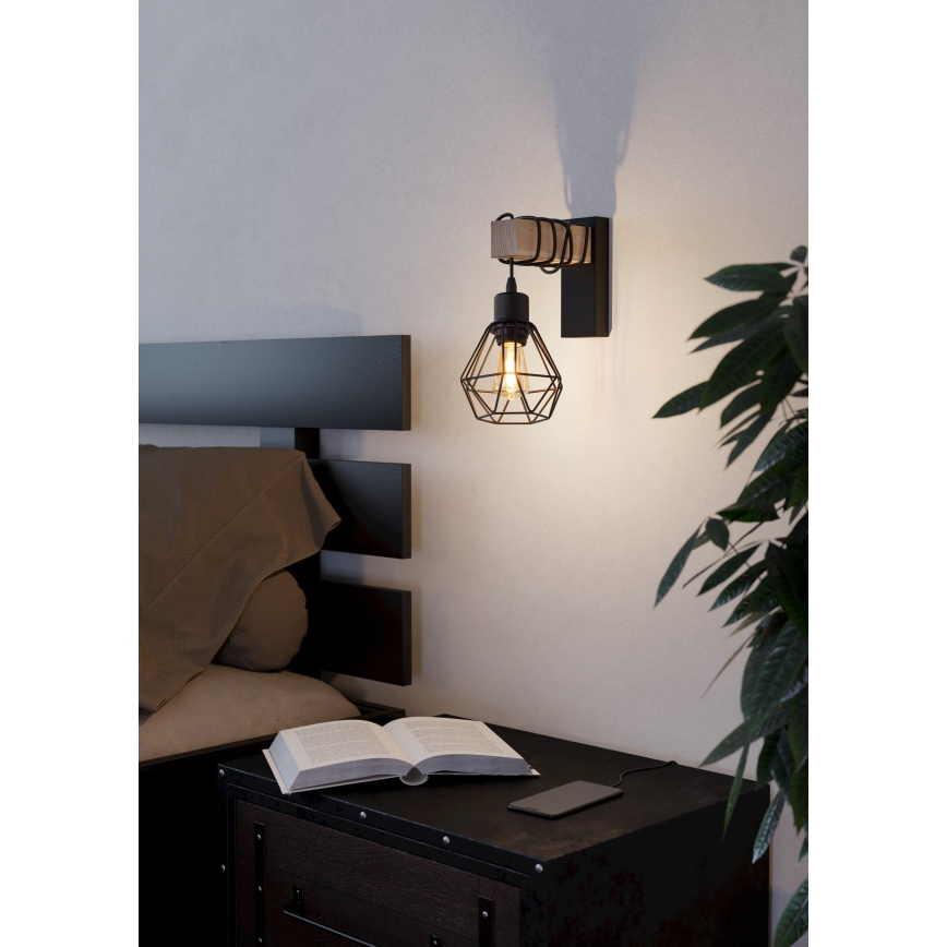 Eglo - Vägglampa TOWNSHEND 1xE27/60W/230V
