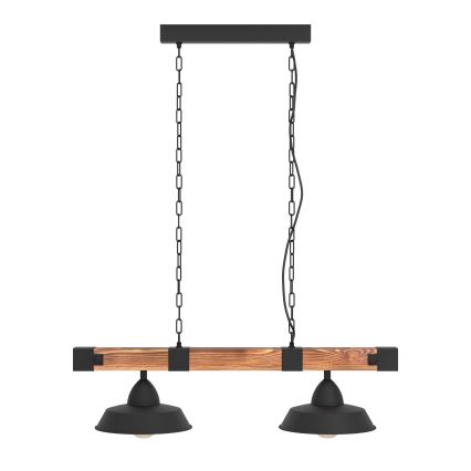Eglo - Ljuskrona på kedja 2xE27/60W/230V - FSC certifierade