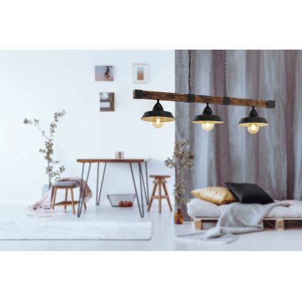 Eglo - Ljuskrona på kedja 3xE27/60W/230V - FSC certifierade