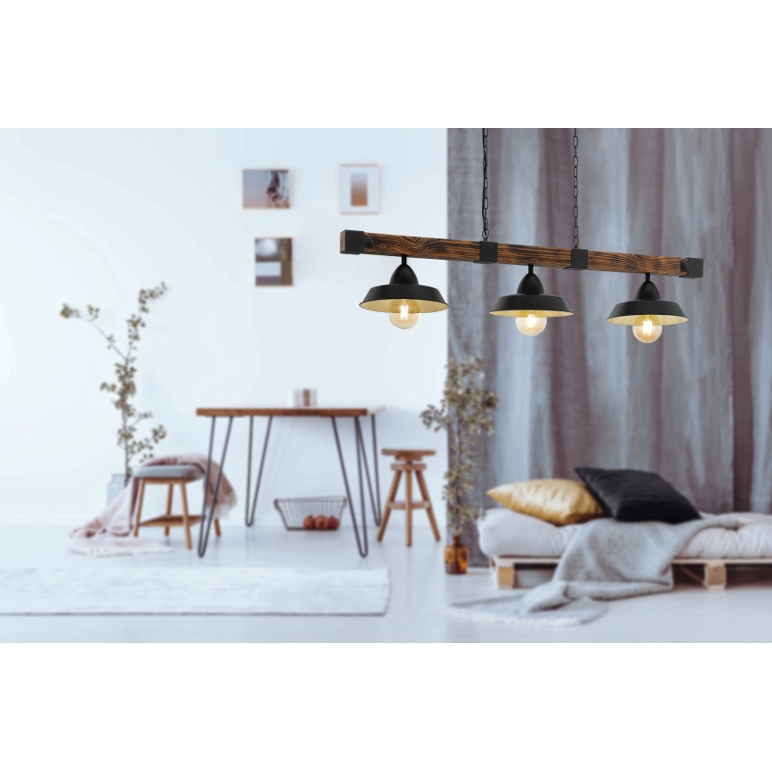 Eglo - Ljuskrona på kedja 3xE27/60W/230V - FSC certifierade