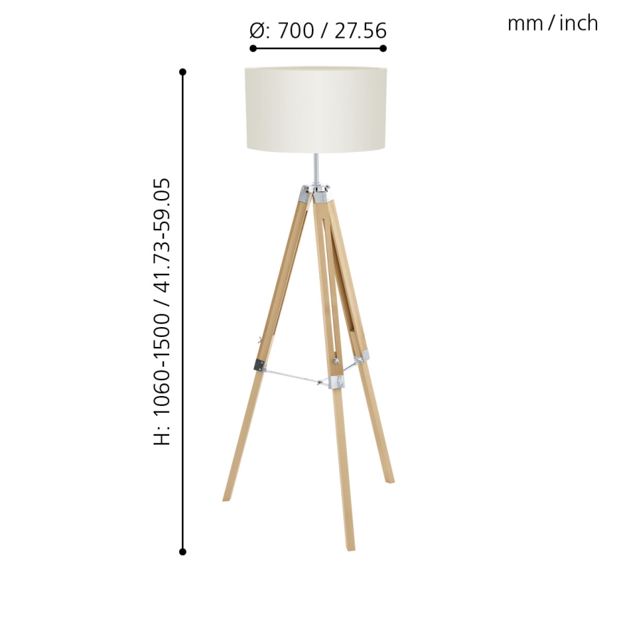 Eglo - Golvlampa 1xE27/60W/230V