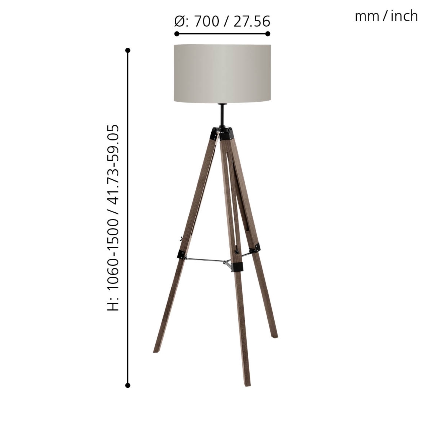 Eglo - Golvlampa 1xE27/60W/230V - FSC certifierade