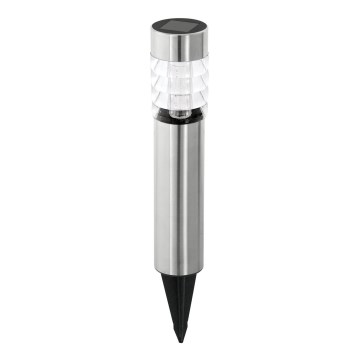 Eglo 48581 - Solarlampa med LED-sensor/0,06W/1,2V 100 mAh IP44 matt krom
