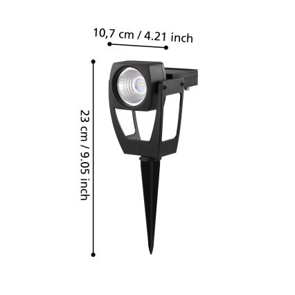 Eglo 48719 - LED Solcell strålkastare SOLAR 1xLED/0,1W/3,2V 1000 mAh IP44