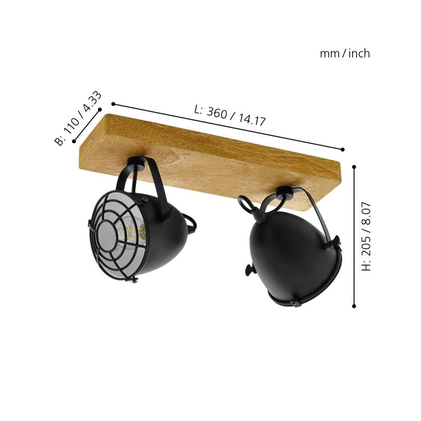 Eglo 49077 - Spotlight GATEBECK 2xE14/40W/230V