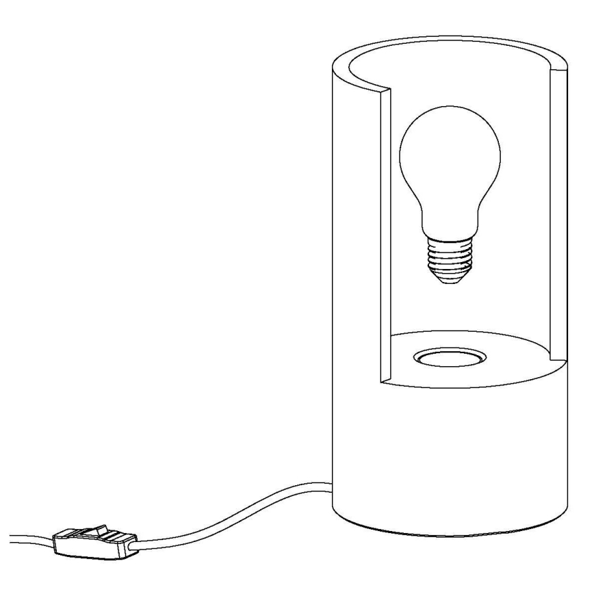 Eglo 49111 - Bordslampa LYNTON 1xE27/60W/230V