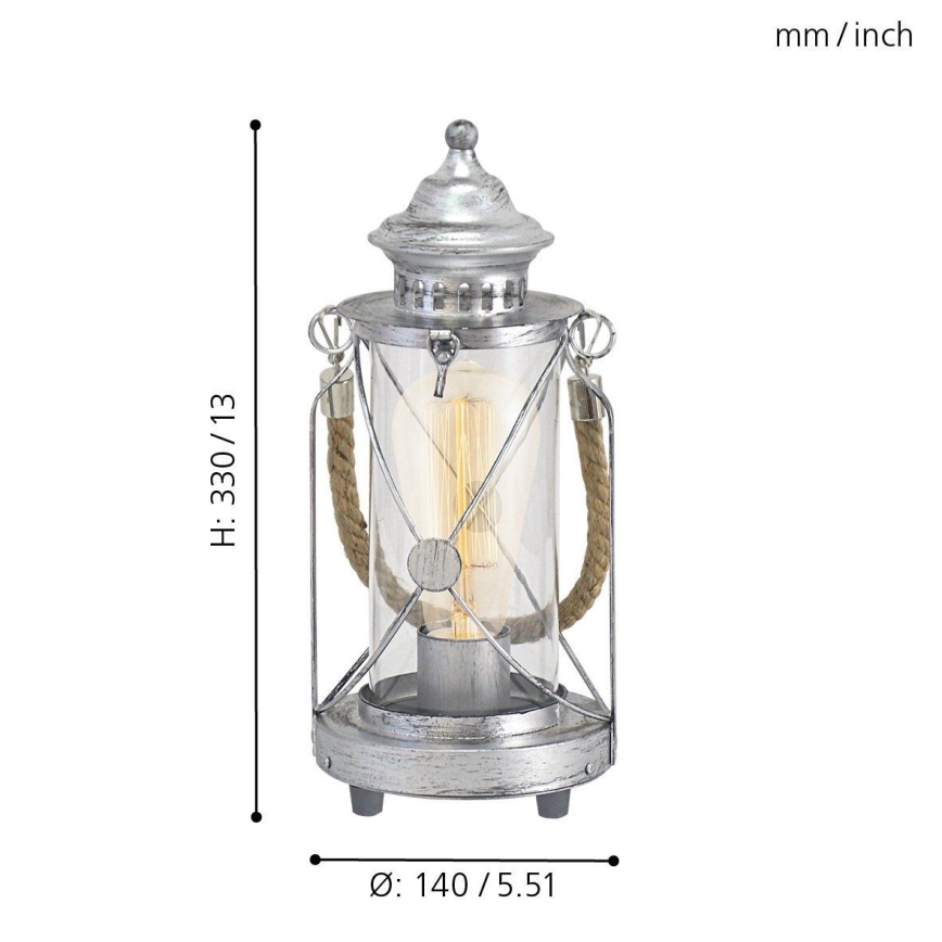 Eglo 49284 - Bordslampa BRADFORD 1xE27/60W/230V