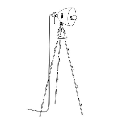 Eglo 49342 - Golvlampa DUNDEE 1xE27/60W/230V