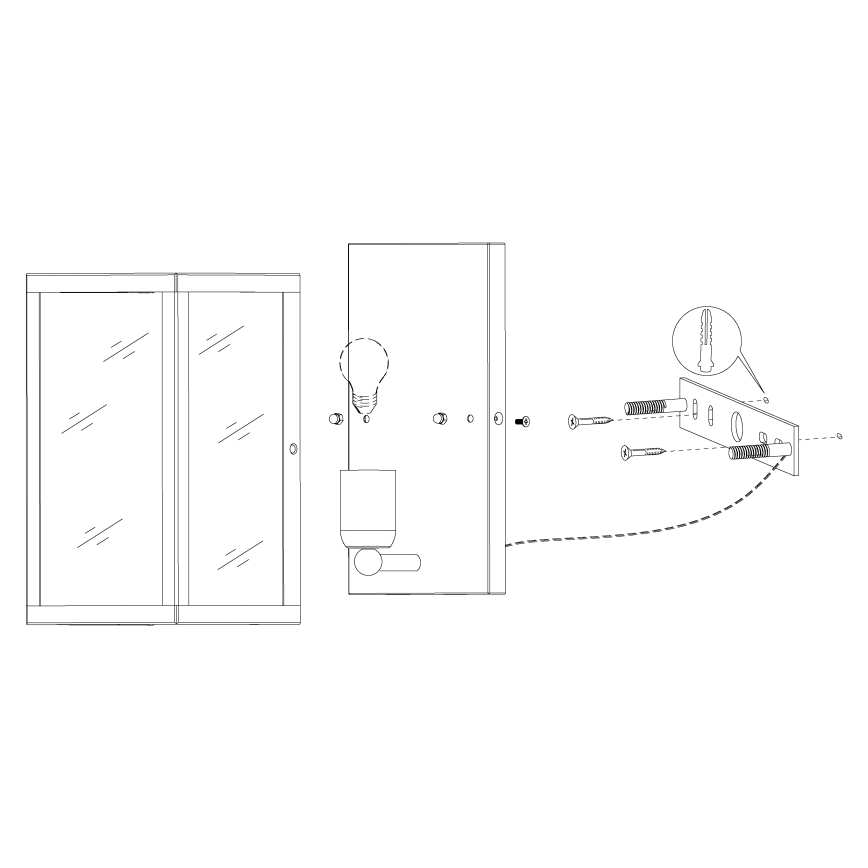 Eglo - Vägglampa 1xE27/60W/230V