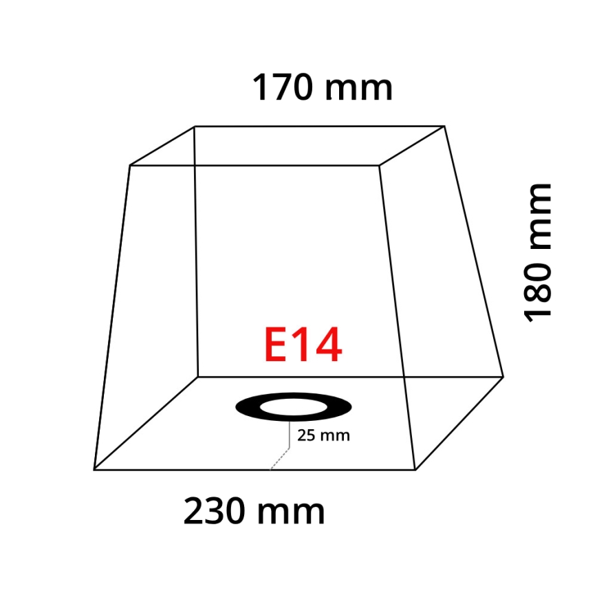 Eglo 49422 - Lampskärm för golvlampa VINTAGE brun E14 23x23 cm