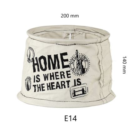 Eglo 49442 - Lampskärm VINTAGE LINNEN Hem E14 diameter 20 cm